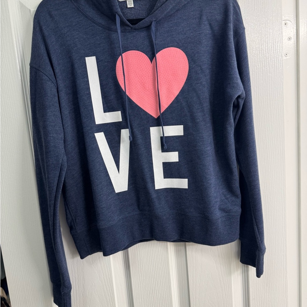 Victoria's Secret Navy Blue Love Sweatshirt Sz Small